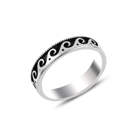 Toptan Oxidised Band Ring