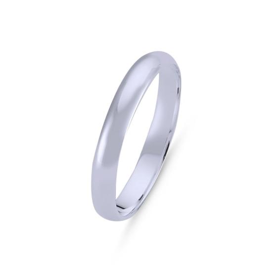 Toptan 3mm D Shape Plain Band Ring