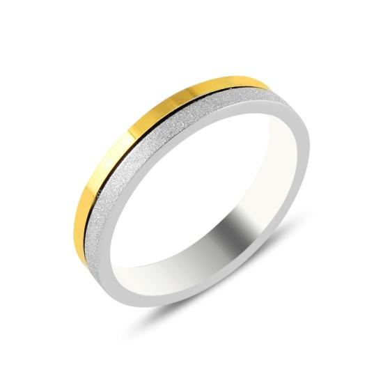 Toptan Sandblasted Dual Color 4mm Band Ring