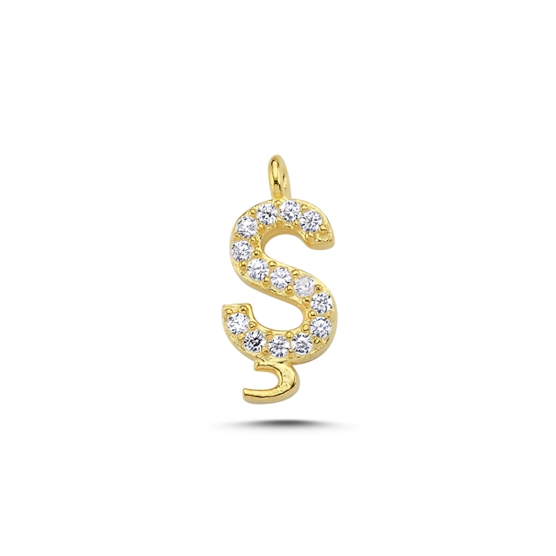 Ş%20%20CZ%20Letter%20Charm%20Gold%20Plated